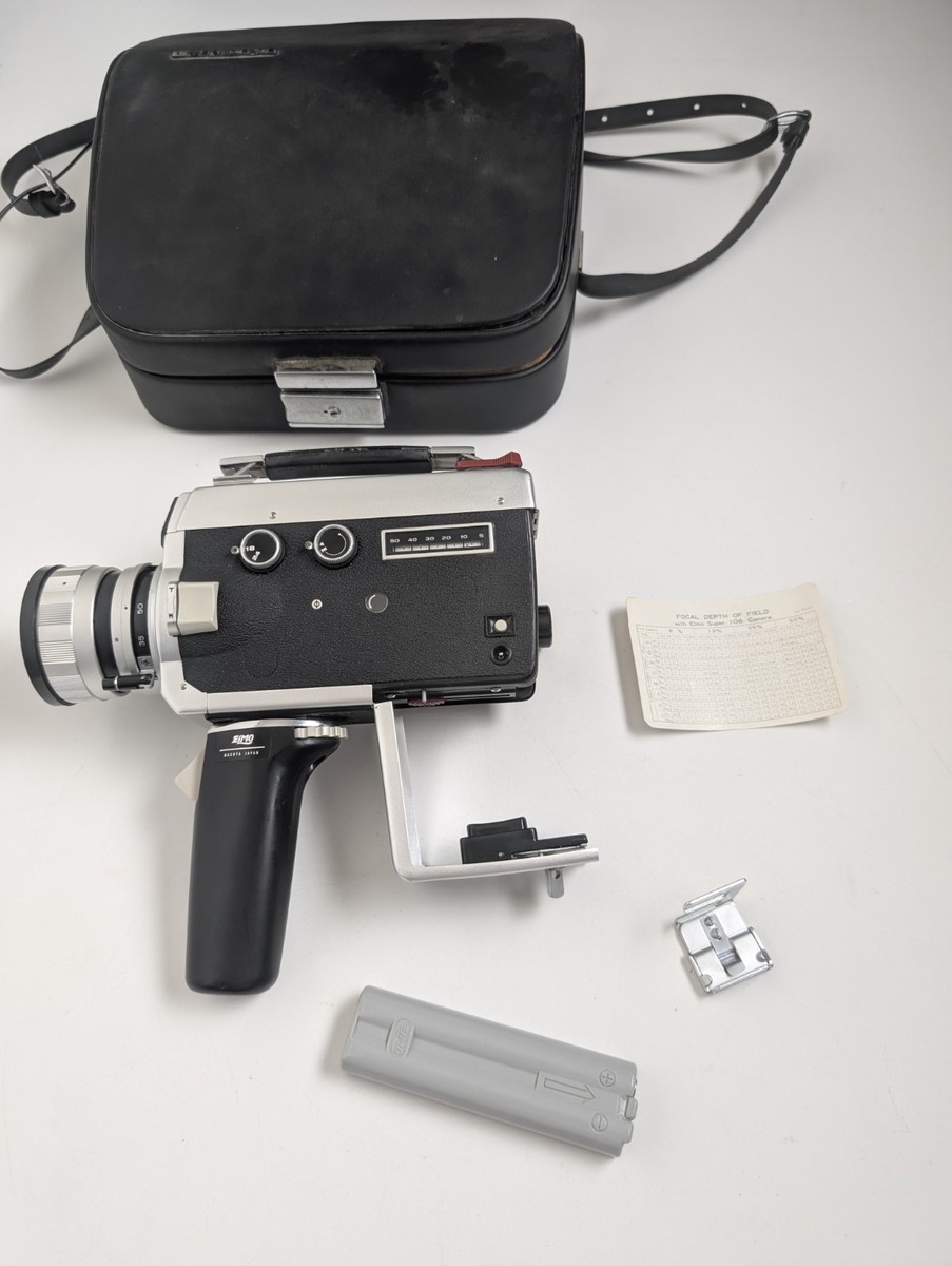 Elmo Super 106 Super 8 Movie Camera w/ Case Untested Japan | eBay