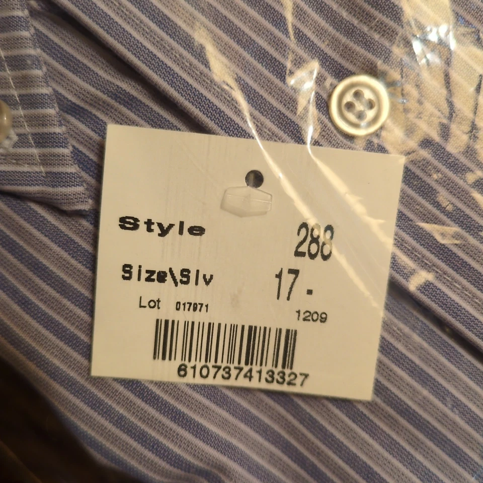 Рубашка Elbeco Uniform светло-голубая с коротким рукавом размер 17 стиль почтового отделения 288 - Изображение 3 из 4