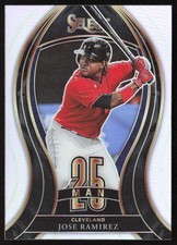 2021 Panini Select 25-Man Holo Prizm Jose Ramirez #25M-4 Cleveland Indians