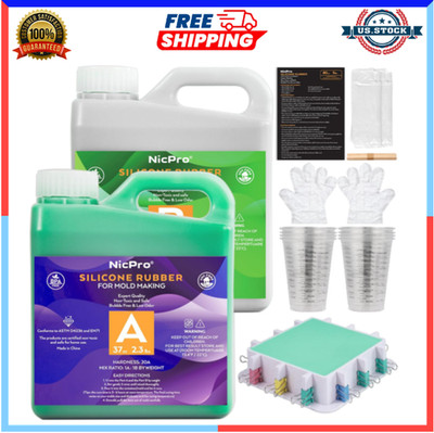 Nicpro Liquid Silicone Rubber 20A 1:1 Ratio Mold Maker Kit for 3D Resin Crafts