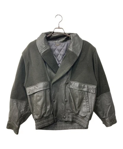 Lancel Leather Shawl Collar Jacket Men's Size L Khaki - product listing photo