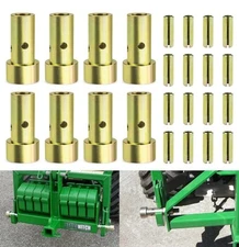 8PK Quick Hitch Adapter Bushings, Fits CAT 1, Pin Included for Tractors