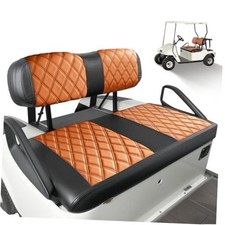 Golf Cart Diamond Seat Covers, Brown EZGO Seat Covers with Black Brown Diamond