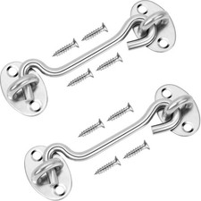 Rainspire 2 Pack 6 Inch Privacy Hook and Eye Latch for Barn Door, Stainless...