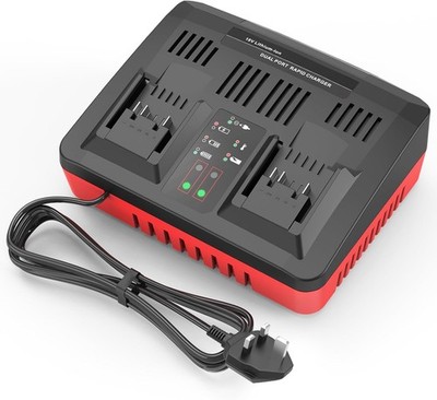 ASUNCELL 2 Ports 3A Ladegerät für Einhell Power X-Change Akku, 18V Dual Port Fa