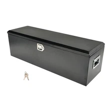 Steel 48"X15"X15" Black Tool Box Truck Bed Pickup Trailer Storage Toolbox w/Lock