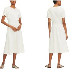 NWT Everlane Organic Cotton Waisted Dress in Canvas White Size XS