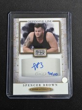 Spencer Brown 2021 Sage Premier Draft Next Level Rookie Auto Gold #A179 /100