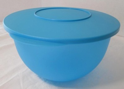 Tupperware Impressions 4.3 Liter Bowl 3091B-2 w/ Lid 3092B-2 Blue Storage