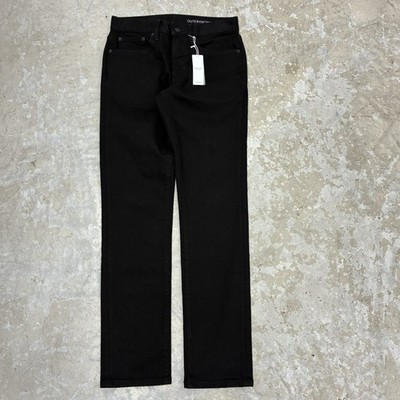 New Outerknown SEA Jeans 28x32 Black Local Straight Dark Denim NWT
