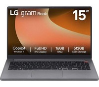 LG gram Book AI  15.6 Laptop - Intel® Core™ i5, 512 GB SSD, Titan Silver