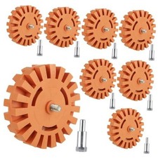 8 PCS Decal Remover Eraser Wheel Tool Kit, 4inch Rubber Power Drill 8 Pack
