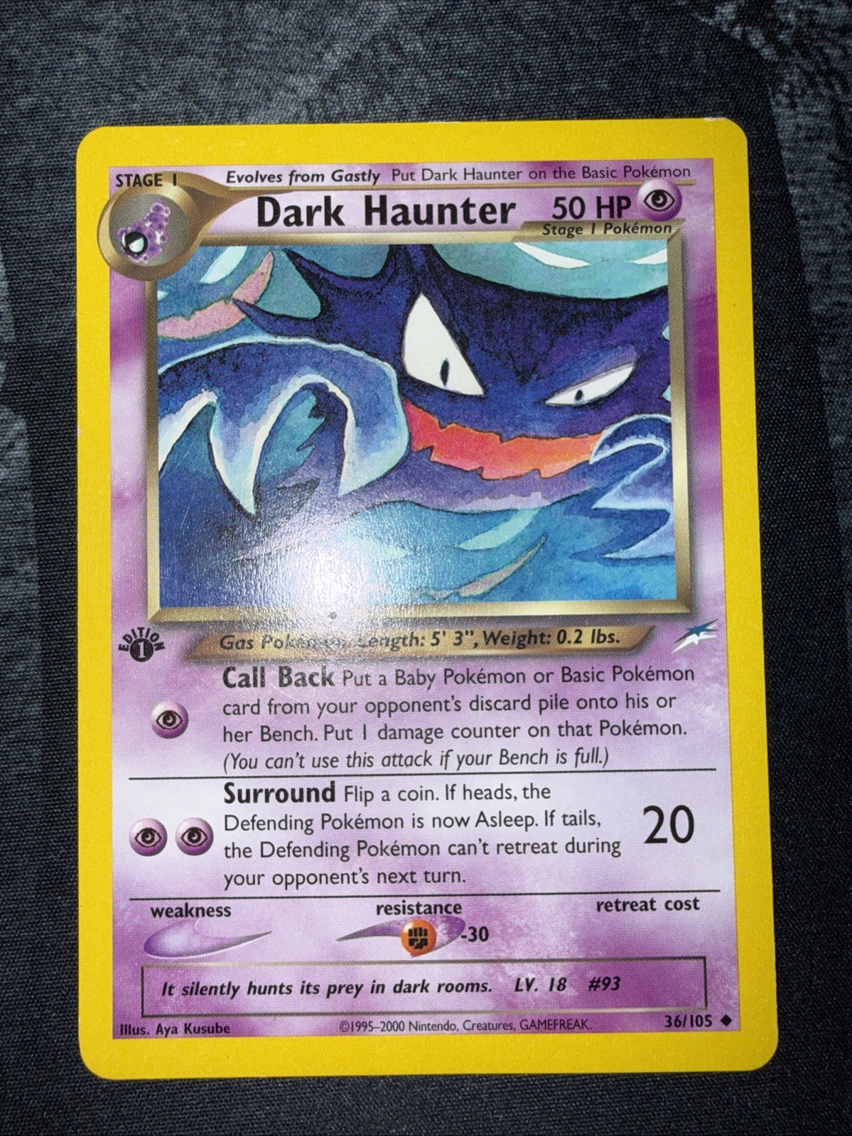Dark Haunter 36/105 1st Edition Neo Destiny Uncommon Pokemon TCG LP