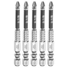 5pcs PH2 Phillips Screwdrivers Bit 1/4" Hex Shank 2.8" Long Magnetic Black