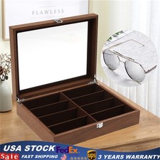 8 Slot Glasses Case Sunglasses Box Eyeglasses Display Storage Organizer Case