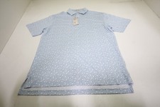 Peter Millar Golf Pattern Polo Mens Size Medium WHT Regular New INV13312693