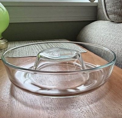 Vintage PYREX France Clear Glass Ring Mold - 22cm Savarin / Jello / Bundt