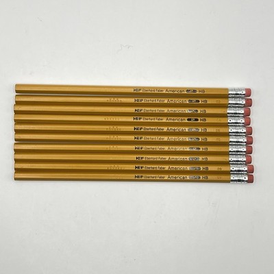 Vintage Eberhard Faber American HB 2 Pencils Lot Of 10 USA Bonded 1980s/90s