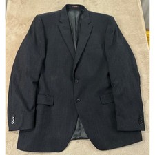 Peter Millar Sport Coat Blazer Mens 46T Navy Blue 100 Wool Casual Preppy EUC