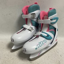 Lake Placid Nitro 8.8 Girls Adjustable Ice Skates - Size 4  7