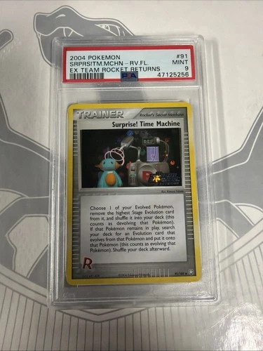 2004 Pokémon EX Team Rocket Returns 91 Surprise! Time Machine Reverse PSA 9