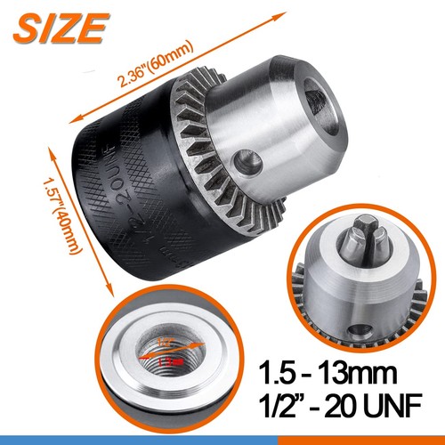 1.5-13Mm Keyed Drill Chuck Adapter Kit 1/2-20UNF with Sds-Plus Shank 1/4 Hex S - Picture 7 of 7