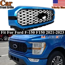 Front Bumper Upper Grille Grill Velocity Blue For 2021 2022 2023 Ford F-150 F150