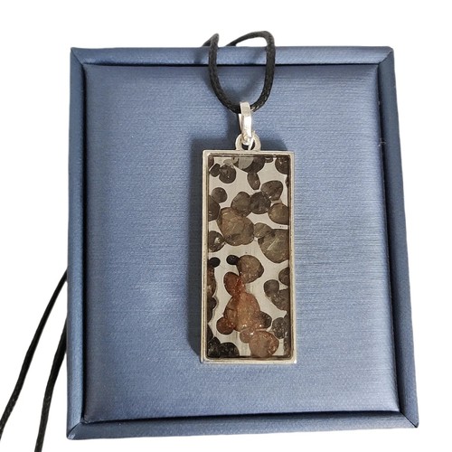 1psc Meteorite pendant, Brenham Pallasite Meteorite pendant Necklace -LK048048 - Picture 3 of 5
