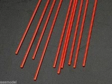 Plastruct 1/16 Red Fluorescent Acrylic Rods (10) 90271 x