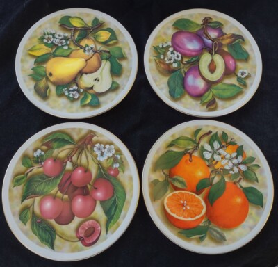 Pickard China Fruit Decoration plates Pear Orange Cherry Plum
