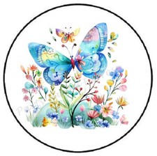 WATERCOLOR BUTTERFLIES ENVELOPE SEALS LABELS STICKERS PARTY FAVORS