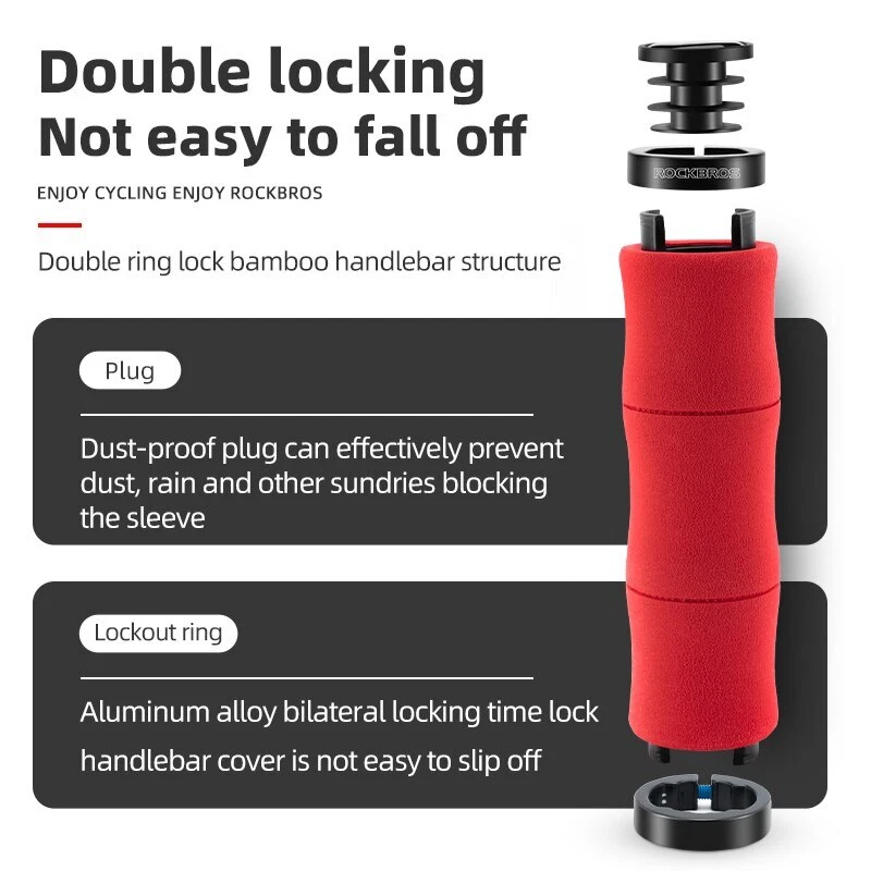 ROCKBROS Bicycle Grips Sponge MTB Shockproof Soft Ultraight Bike Handlebar Grips - Image 4 of 4