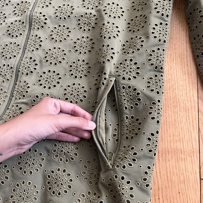 Fenty PUMA by Rihanna Olive Green Zip Up Embroidered Edge Jacket