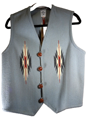 Beautiful Vintage Chimayo Light Blue Vest, By Ortega's | eBay