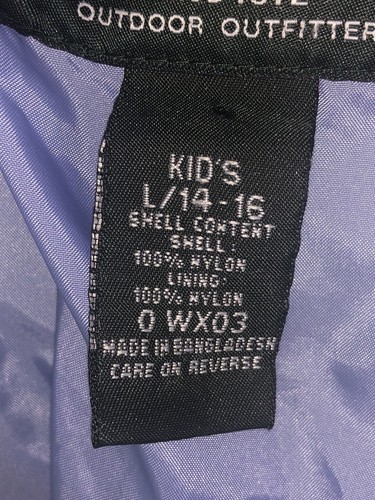 VTG LL Bean 3 In 1 Kids Mid Length Jacket Hooded Lined Sz-L 14-16 Multicolor - Picture 4 of 8