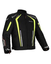 Premium  Men's Black Textile Motorcycle Biker Racer CE Armor Protection Jacket