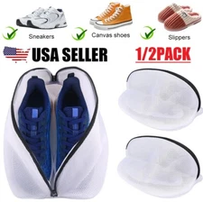 2× Laundry Bags Shoes Washing Bag For Washing Machine Sneaker Mesh Wash Cleaning