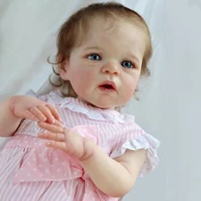 Lifelike Reborn Dolls Toddler Girl 24in Weighted Realistic Baby Doll Cloth Body