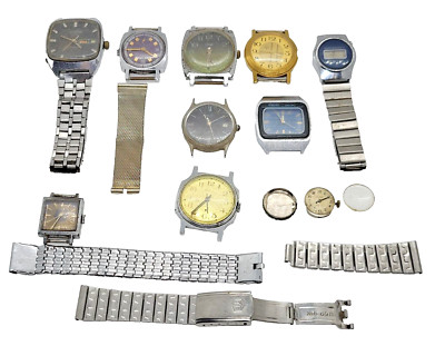 USSR wristwatches, various mechanical quartz vintage bracelets for spare parts.