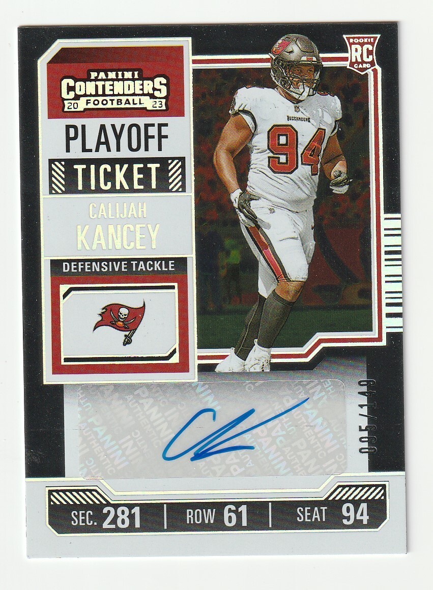 2023 Panini Contenders Auto Calijah Kancey Playoff Rookie Ticket #204 /149 RC