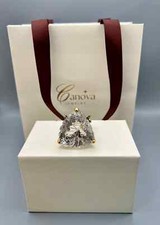 Natural Quartz Cocktail Ring 925 Sterling Silver Size 9