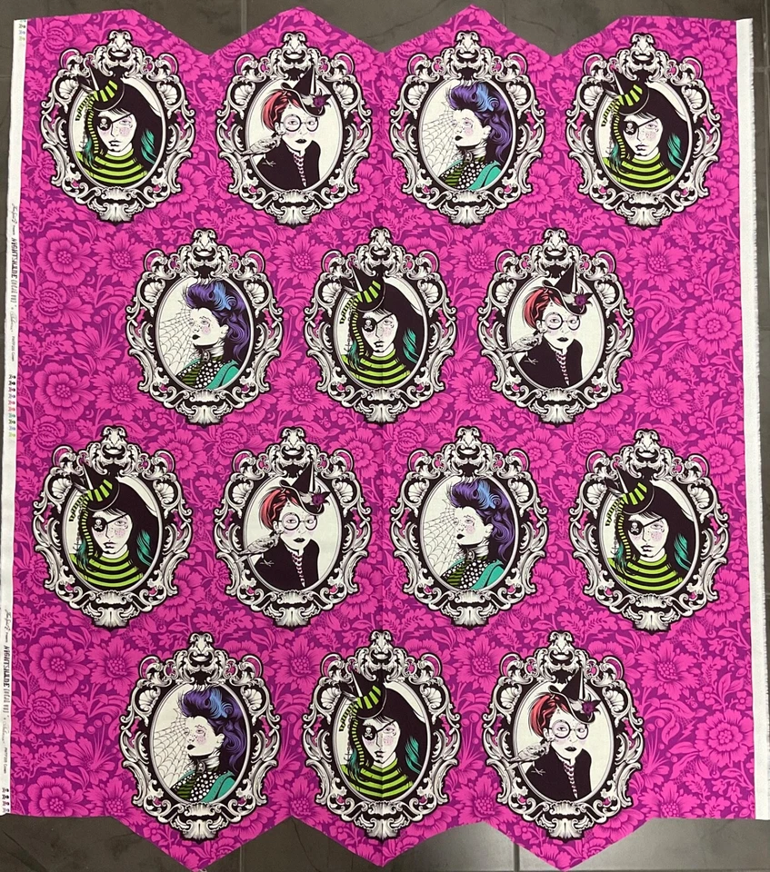 1 MTR BUNDLE OF NIGHTSHADE Deja Vu BY TULA PINK, no wastage on Cameos. - image 2 of 3