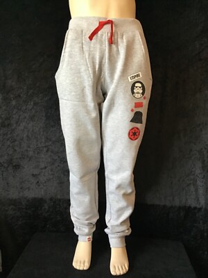 Star Wars Darth Wader Jogging Hose Junge Kinder 104/116/128/140 hellgrau Print