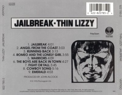 THIN LIZZY JAILBREAK NEW CD