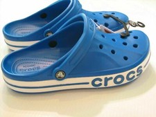 Crocs Croc Baya Band Blue Slip On Clogs Men's 9 Women's 11 Iconic Comfort