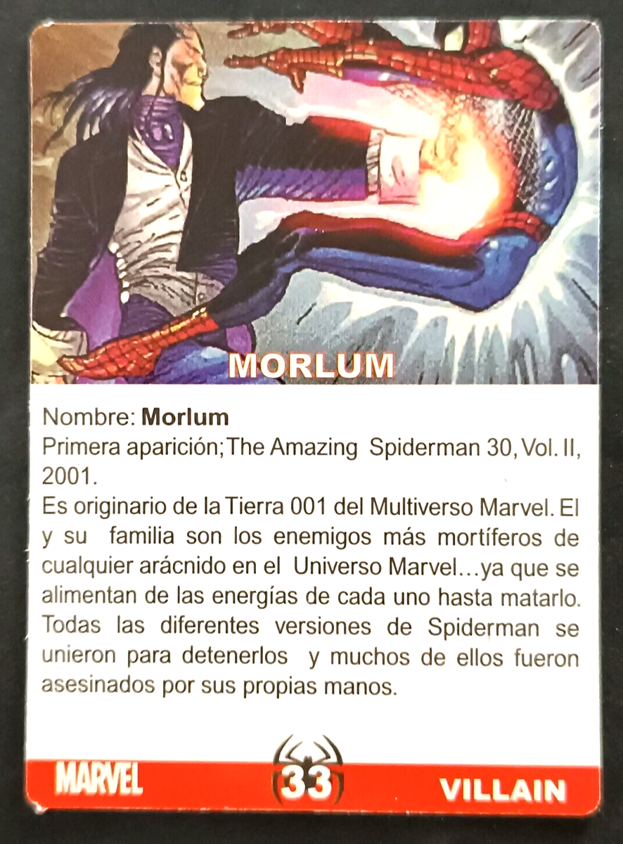 THE AMAZING SPIDERMAN Card 2019 #33 MORLUM South America PERU