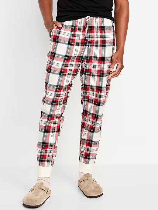 NWT Old Navy Белые клетчатые фланелевые пижамные брюки для бега трусцой Sleep Men Small 4490₽