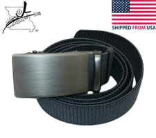 Comfort Stretch Belt 125cm Long 45" Waist & Under 3.6cm Wide Metal Buckle Grey