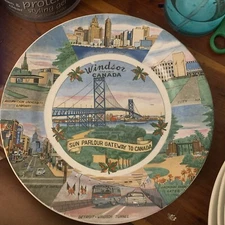 Vintage Collecter “ Plate Windsor Ontario Canada Land Marks