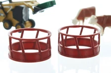 1:64 LIVESTOCK HAY FEEDER DARK RED PLASTIC 3D TO SCALE DIORAMA ACCESSORY